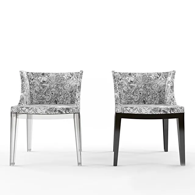 furniture – Kartell Mademoiselle chairs 07 3D Model