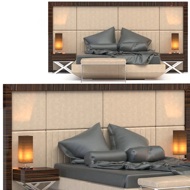furniture – Kimera double bed set 3D Model furniture – Kimera double bed set 3D Model