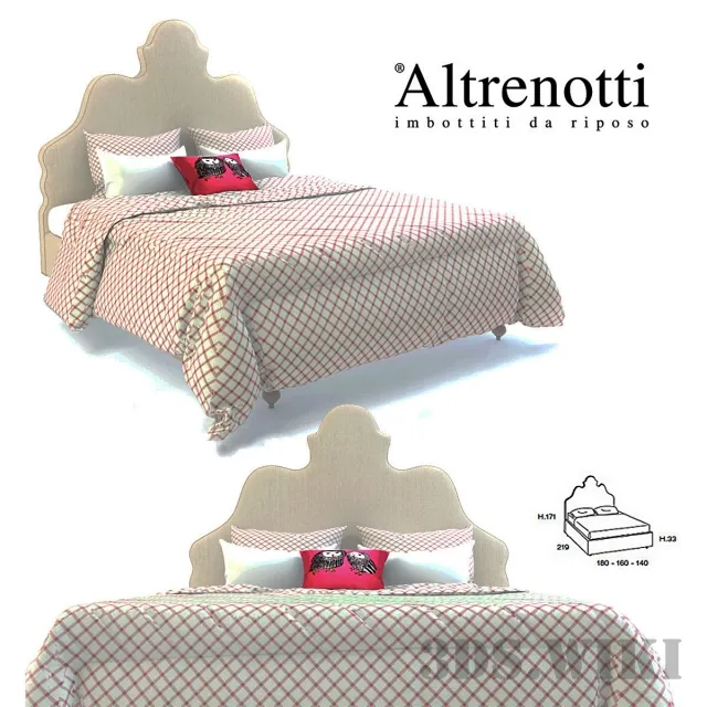 furniture – King Arthur Bed – Altrenotti 3D Model