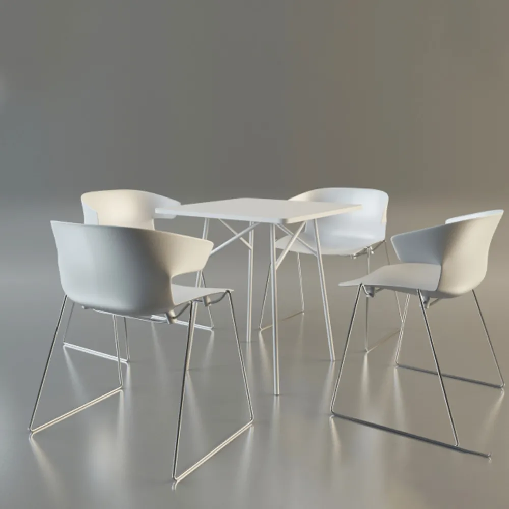 furniture – Kitchen table with its own chairs Cove By Quadrifoglio 3D Model