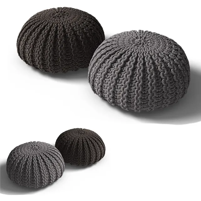 furniture – Knitted pouf 3 3D Model