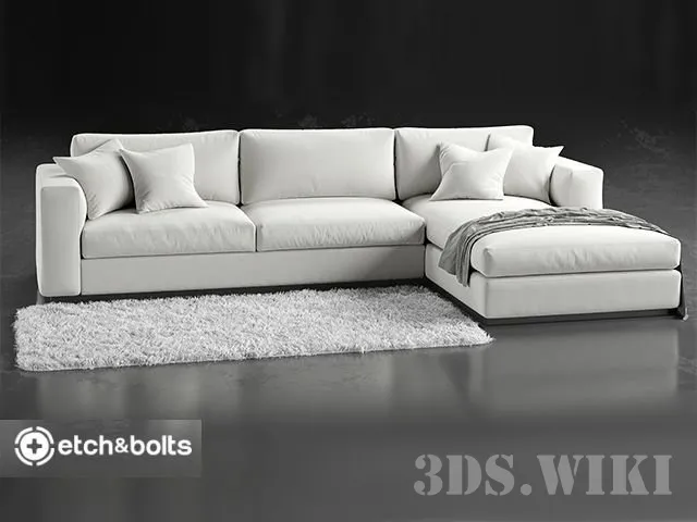 furniture – L-Shaped sofa Eudora by Etch&Bolts 3D Model