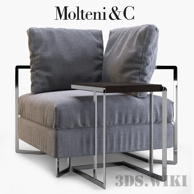 furniture – Large armchair Molteni & C 3D Model furniture – Large armchair Molteni & C 3D Model