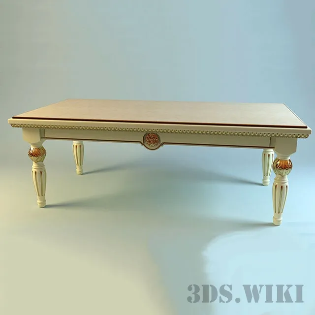 furniture – Large beautiful wooden table 3D Model