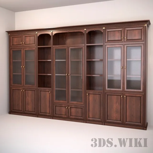 furniture – Large Bookcase Library 3D Model