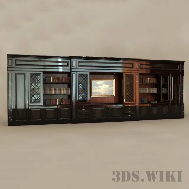 furniture – Large Cabinet Library For Living Room 3D Model furniture – Large Cabinet Library For Living Room 3D Model