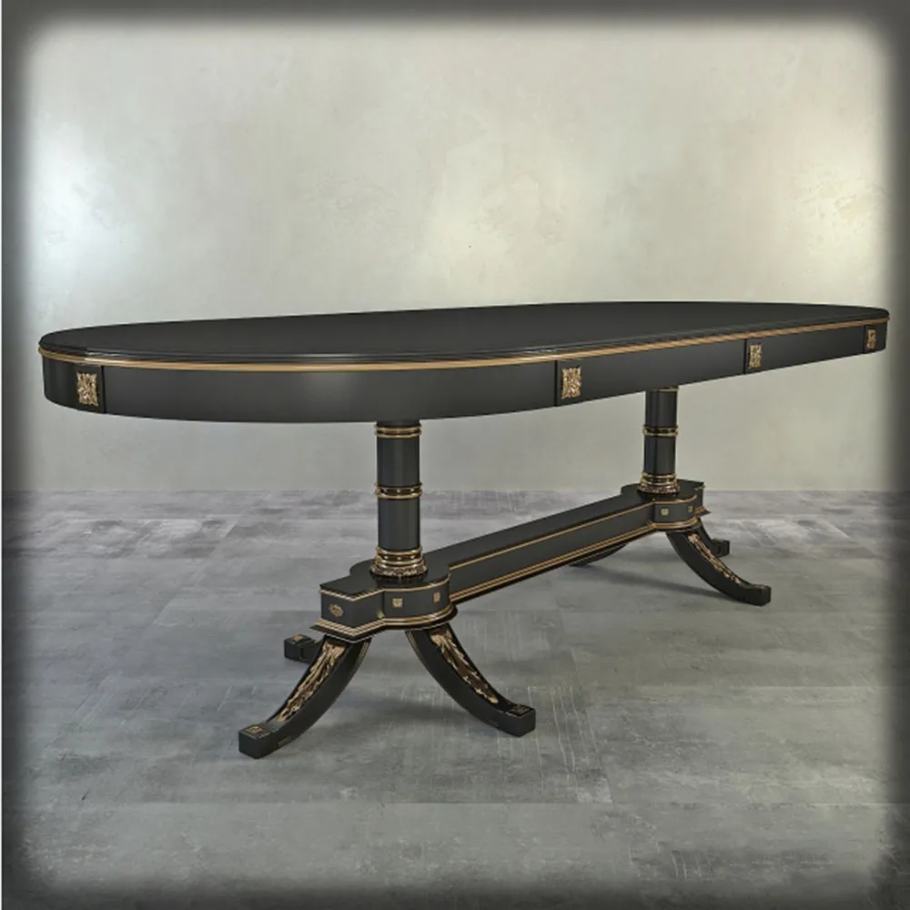 furniture – Large classic table with round edges 3D Model