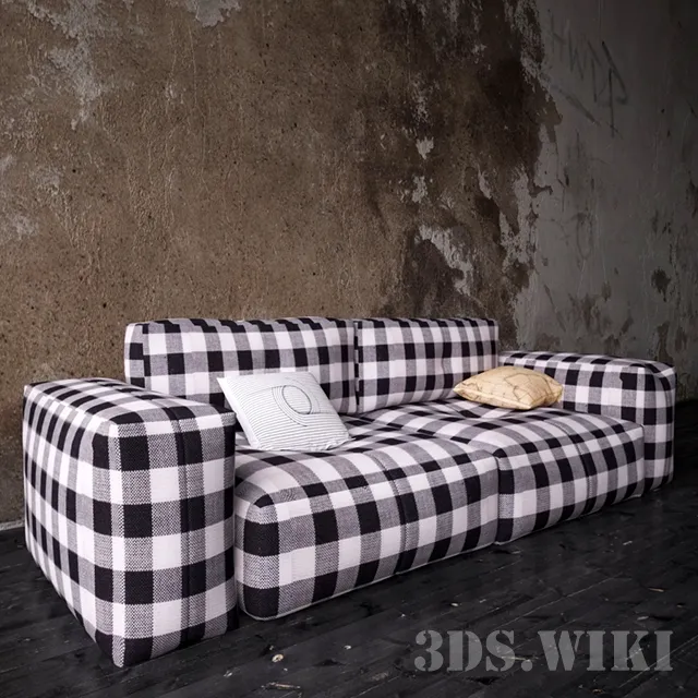 furniture – Large soft modular sofa 3D Model