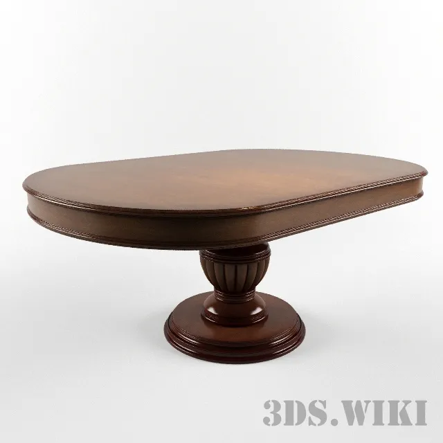 furniture – Large table with rounded edges 3D Model