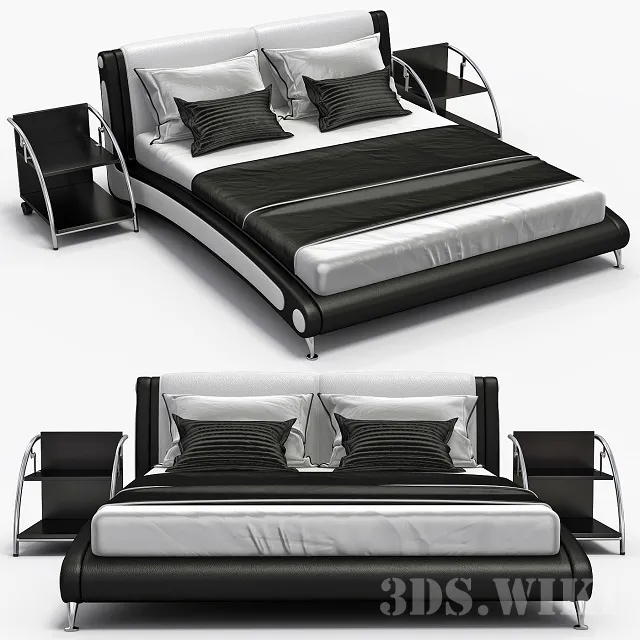 furniture – Leather bed Aonidisi Art.959 3D Model