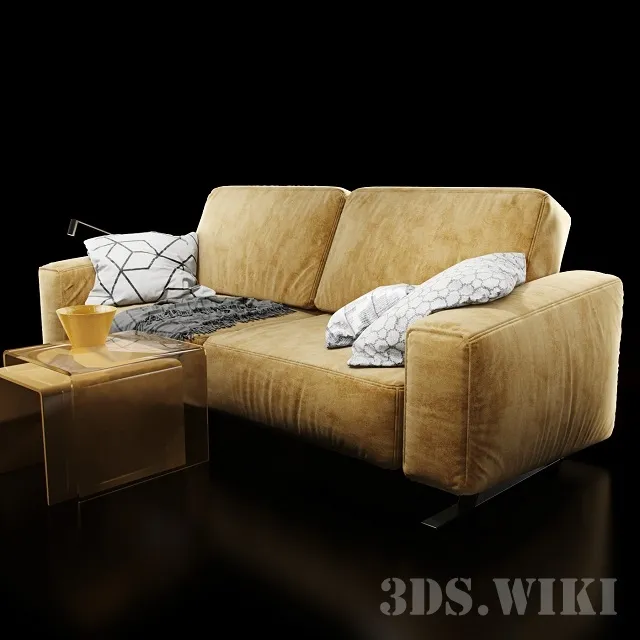 furniture – Leather sofa with tables 3D Model furniture – Leather sofa with tables 3D Model