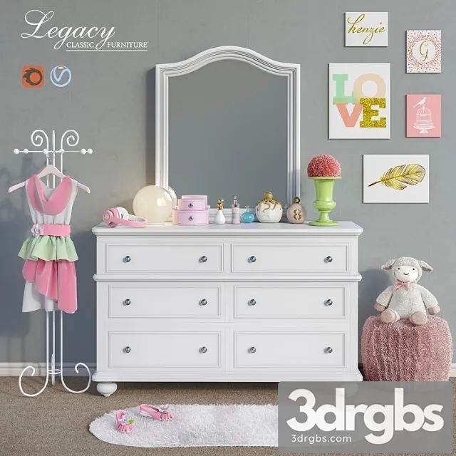 Furniture Legacy Classic Accessories Decor and Toys Set 5 3D Model Download