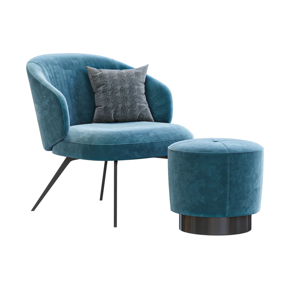 furniture – Lema Bice armchair with pouf 3D Model
