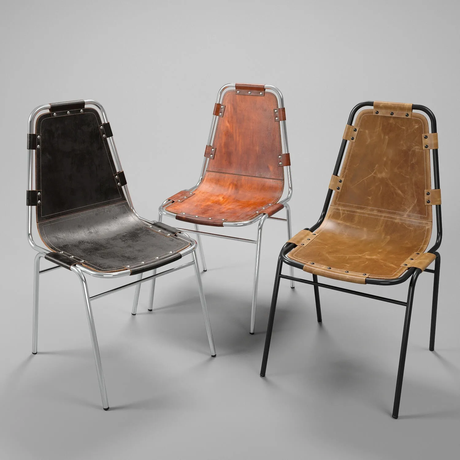 furniture – Les Arcs chair by Charlotte Perriand 3D Model