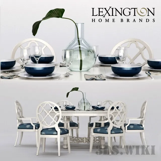 furniture – Lexingon KNAPTON HILL table and MILL CREEK ARM chair 3D Model