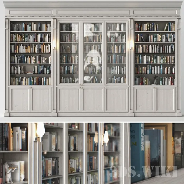 furniture – Library books 3D Model