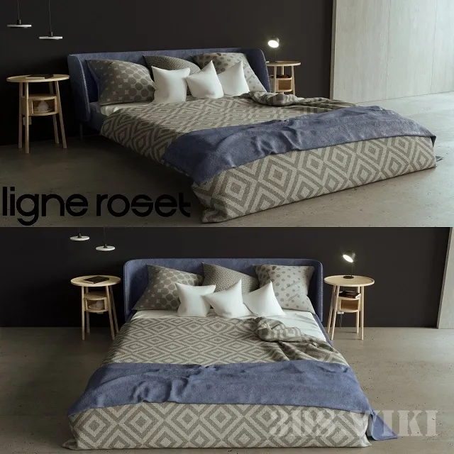 furniture – Ligne Roset Desdemone bed 3D Model furniture – Ligne Roset Desdemone bed 3D Model
