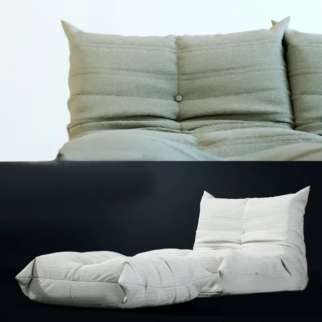furniture – Ligne Roset Togo bed 3D Model