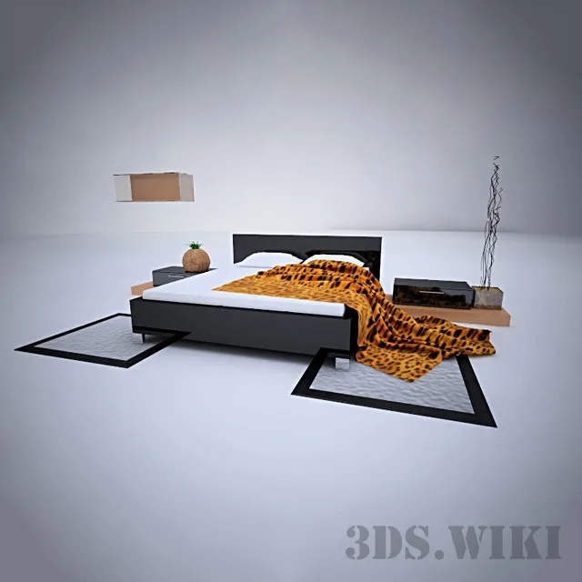 furniture – Lilac bed 3D Model furniture – Lilac bed 3D Model