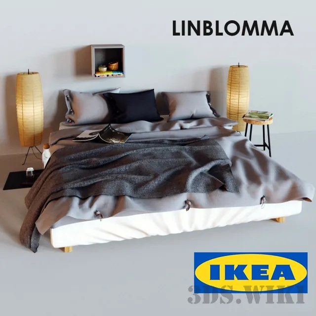furniture – LINBLOMMA bed – IKEA 3D Model furniture – LINBLOMMA bed – IKEA 3D Model
