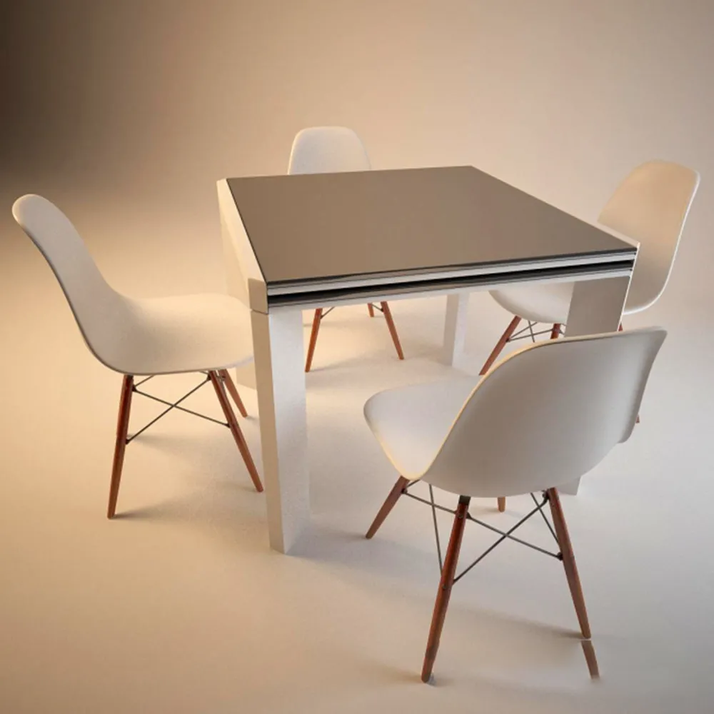 furniture – Line table and Frank chair 3D Model