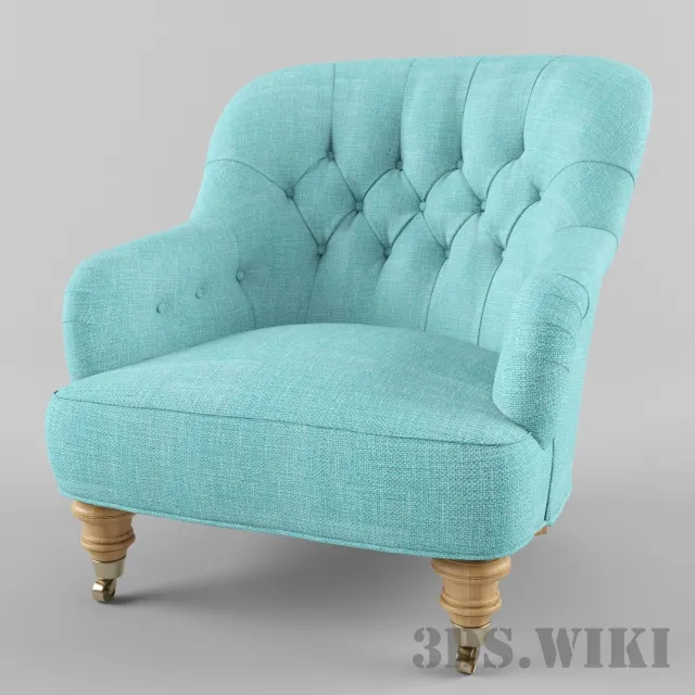 furniture – Linen Corrigan armchair 3D Model