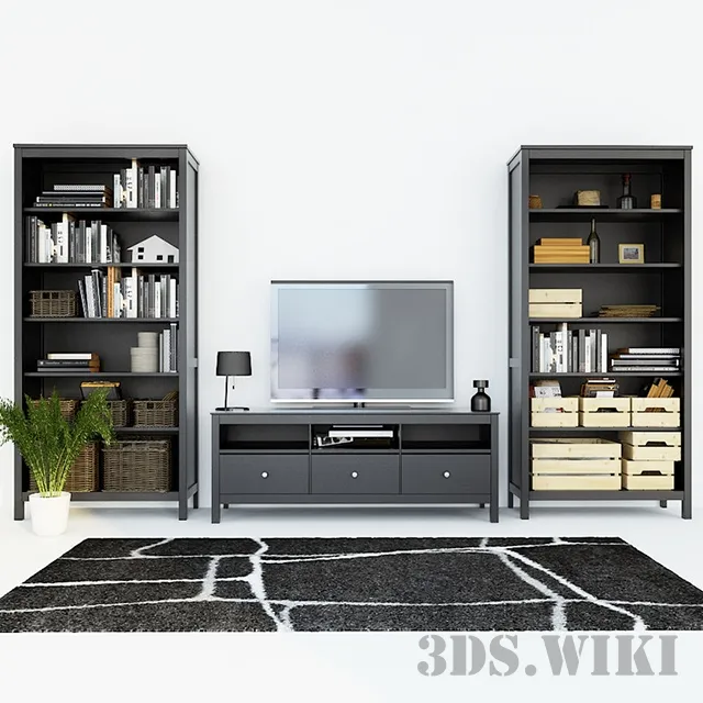 furniture – Living room HEMNES with filling 3D Model furniture – Living room HEMNES with filling 3D Model