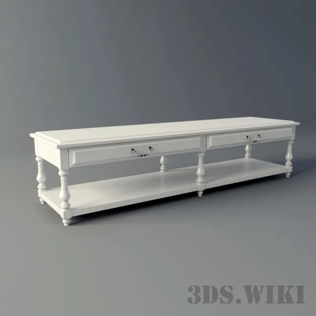 furniture – Long cabinet with storage 3D Model