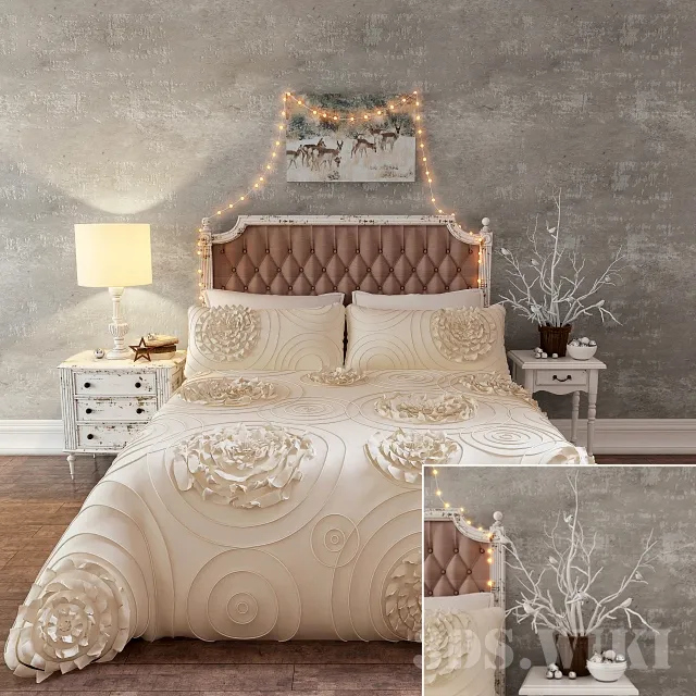 furniture – Lush Dekor Serena Bedding Set 3D Model furniture – Lush Dekor Serena Bedding Set 3D Model