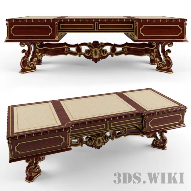 furniture – Luxury classic office table 3D Model