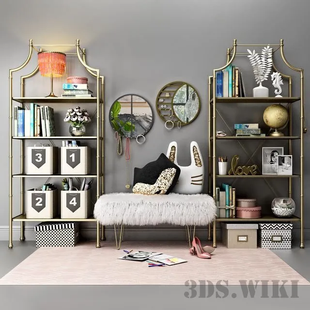 furniture – Maison bookcase by Pottery Barn 3D Model furniture – Maison bookcase by Pottery Barn 3D Model