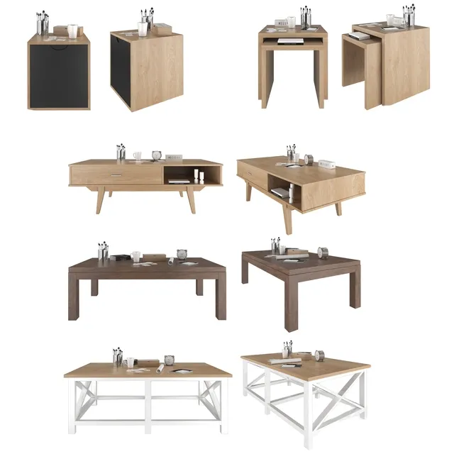 furniture – Maisons Monde table collection 018 3D Model