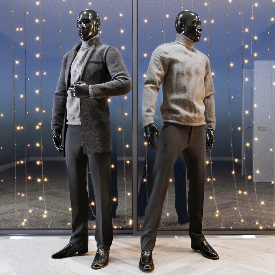 furniture – Male mannequin set 2 3D Model