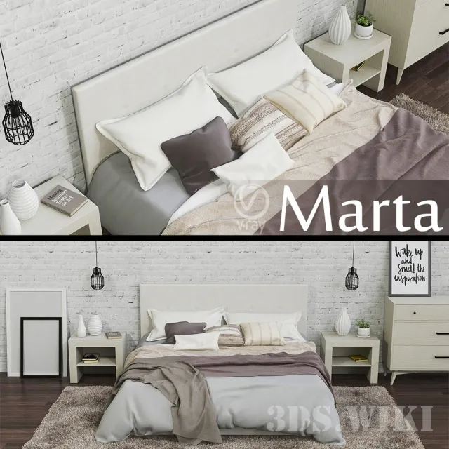 furniture – Marta bed 3D Model furniture – Marta bed 3D Model