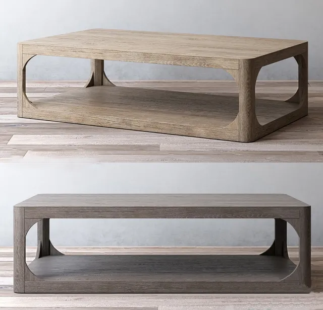 furniture – Martens Rectangular coffee table 8 3D Model