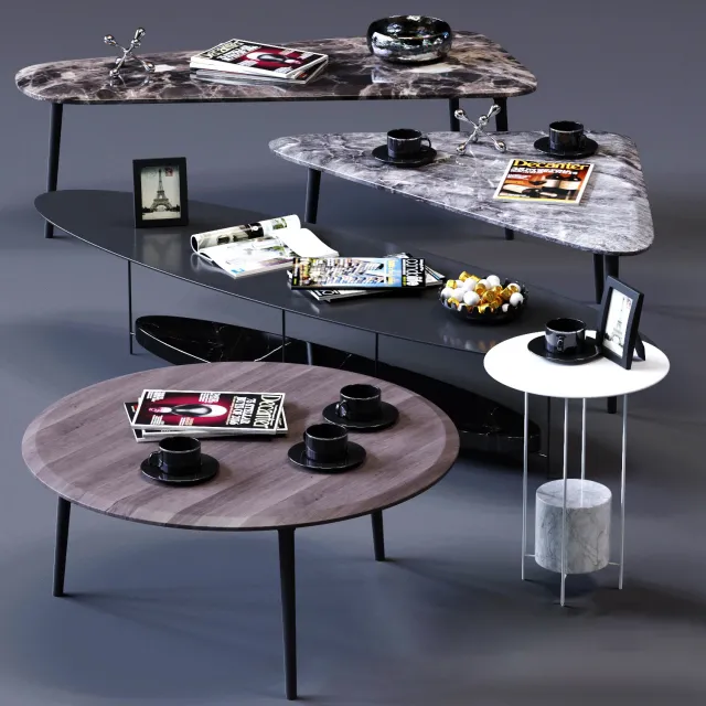 furniture – MC tables set 08 3D Model