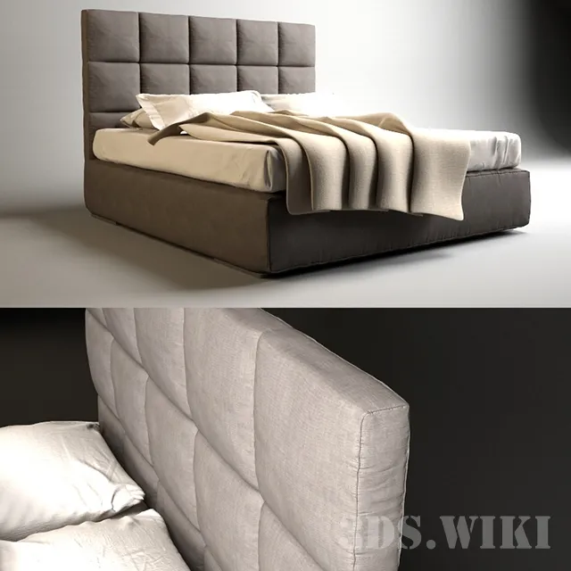 furniture – Meridiani Bardot bed 3D Model