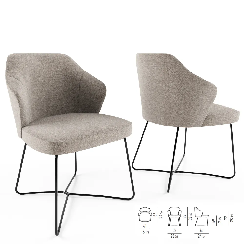 furniture – Minotti chairs 588 3D Model furniture – Minotti chairs 588 3D Model