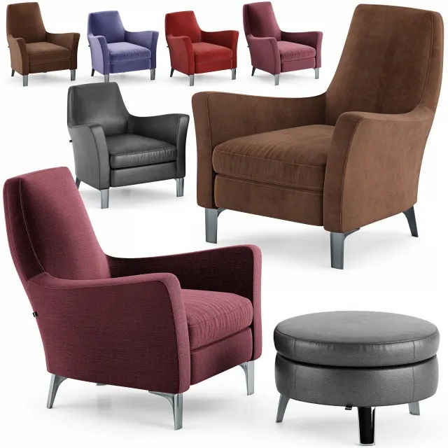 furniture – Minotti Denny armchair 3D Model furniture – Minotti Denny armchair 3D Model