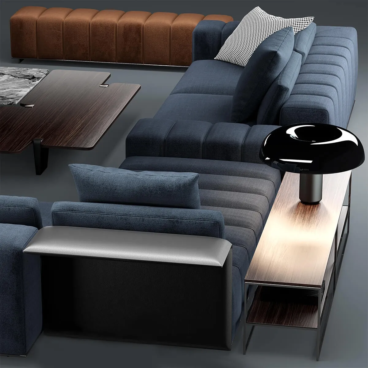furniture – Minotti freeman sofa 3D Model