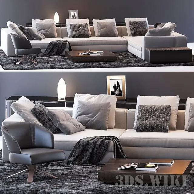 furniture – Minotti furniture set 3D Model