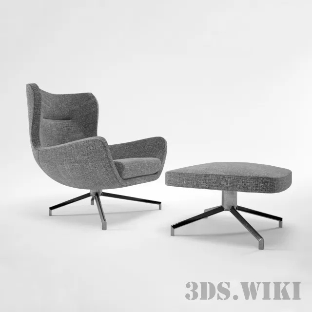 furniture – Minotti Jensen armchair 3D Model