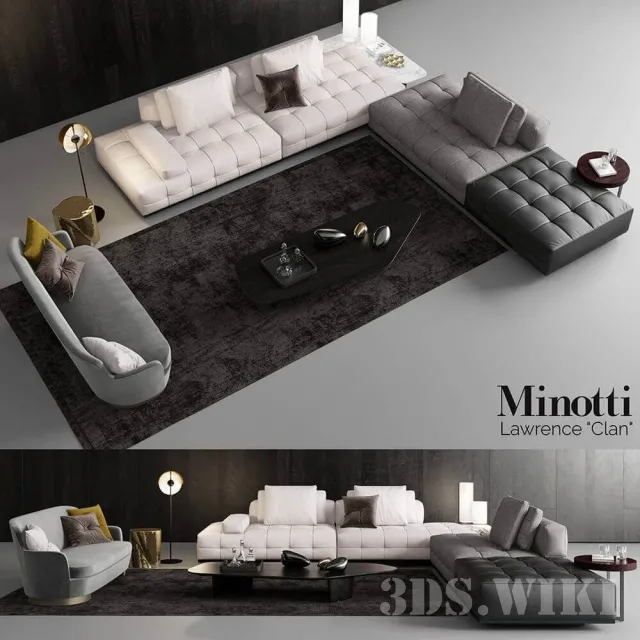 furniture – Minotti Lawrence Clan Seating 3D Model furniture – Minotti Lawrence Clan Seating 3D Model