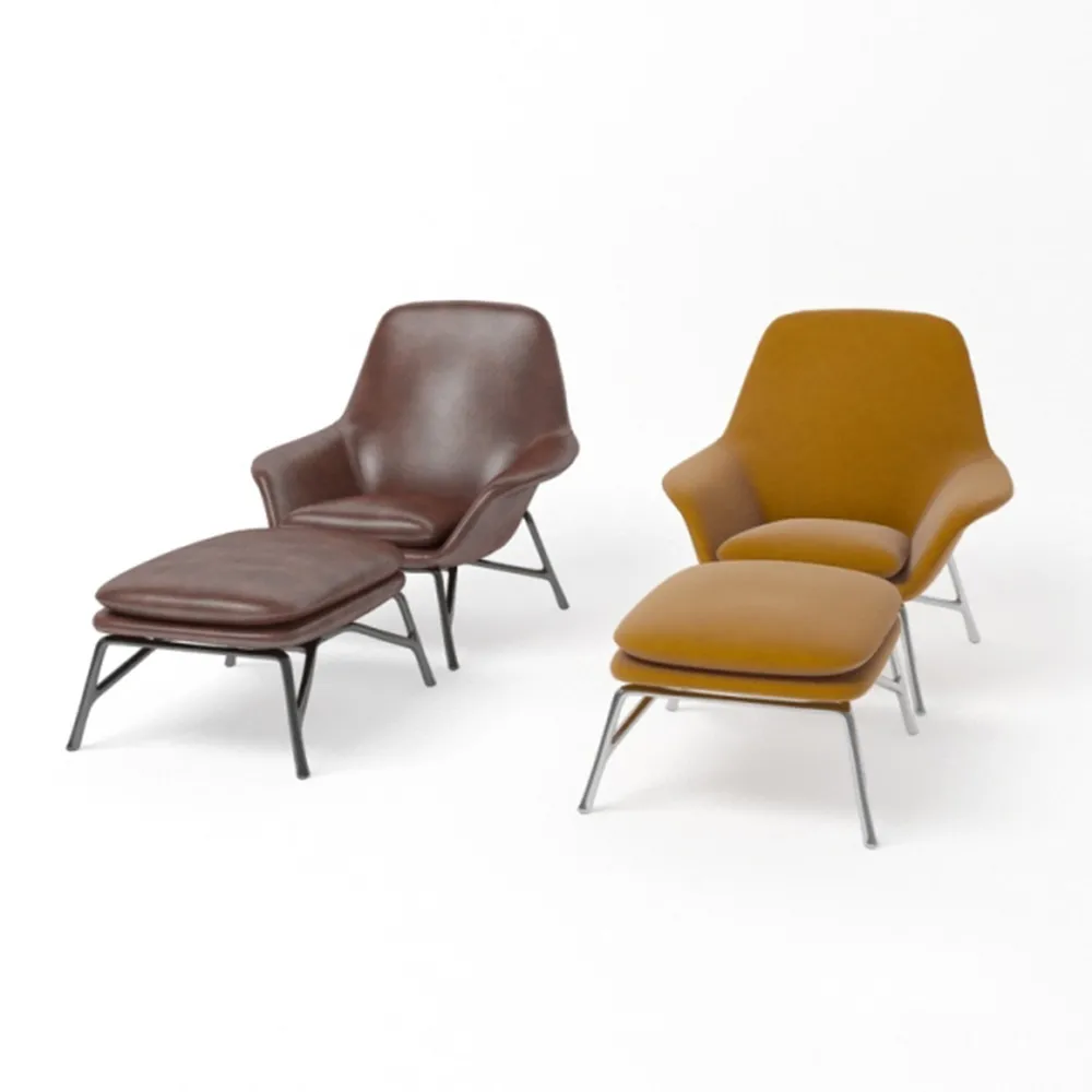 furniture – Minotti Prince Armchair and Stand Chair/ chair for legs 3D Model