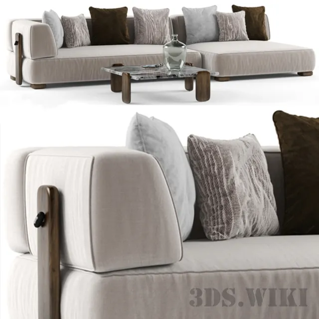 furniture – Minotti sofa 3D Model furniture – Minotti sofa 3D Model