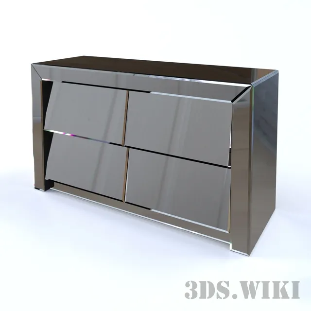 furniture – Mirrored chest of drawers 3D Model furniture – Mirrored chest of drawers 3D Model