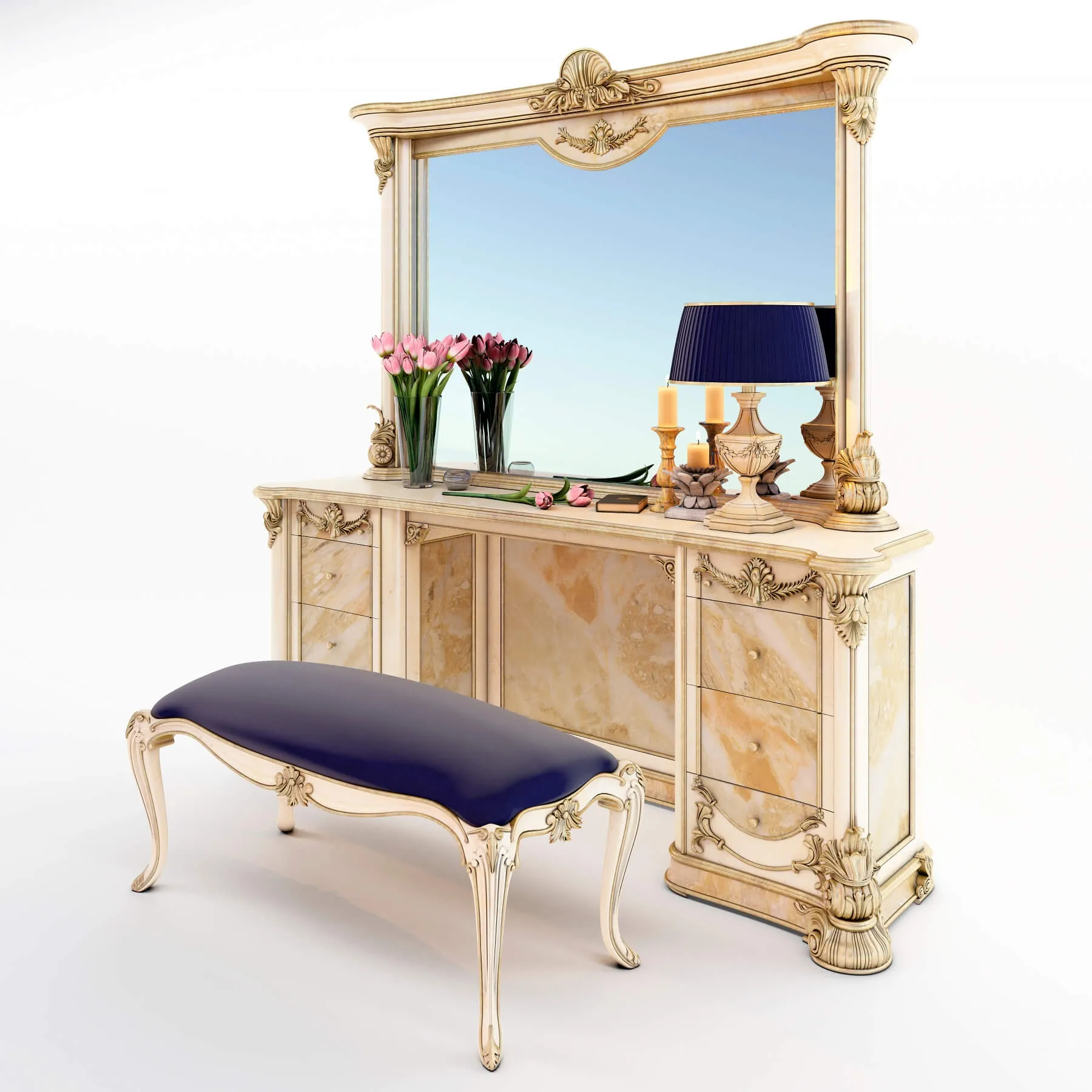 furniture – Moblesa pier glass 01 3D Model furniture – Moblesa pier glass 01 3D Model