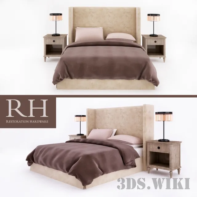 furniture – Modern Bed Restoration Hardware 3D Model
