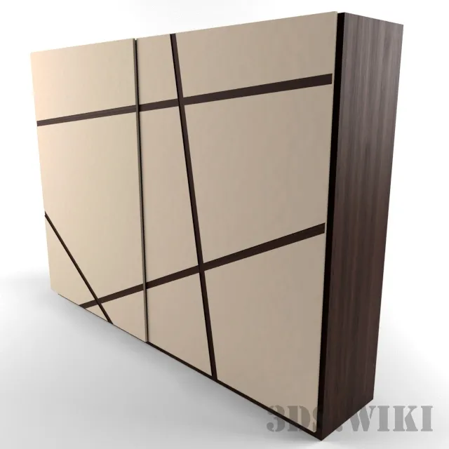 furniture – Modern coupe wardrobe 3D Model