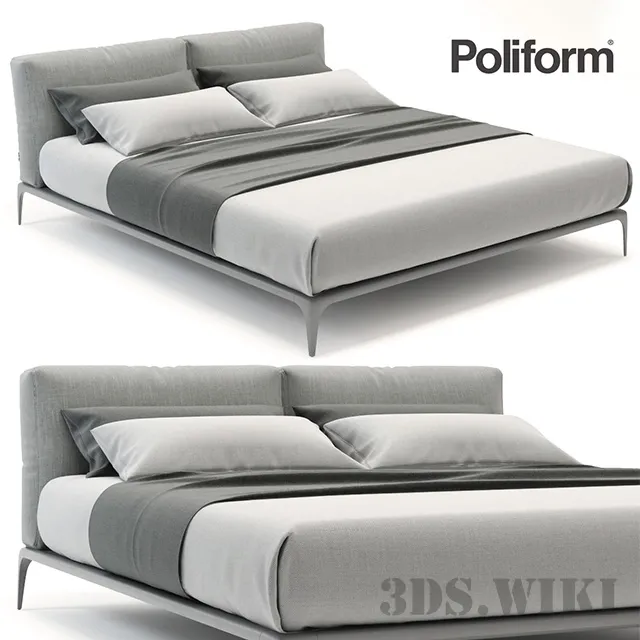 furniture – Modern Park bed by Poliform 3D Model furniture – Modern Park bed by Poliform 3D Model